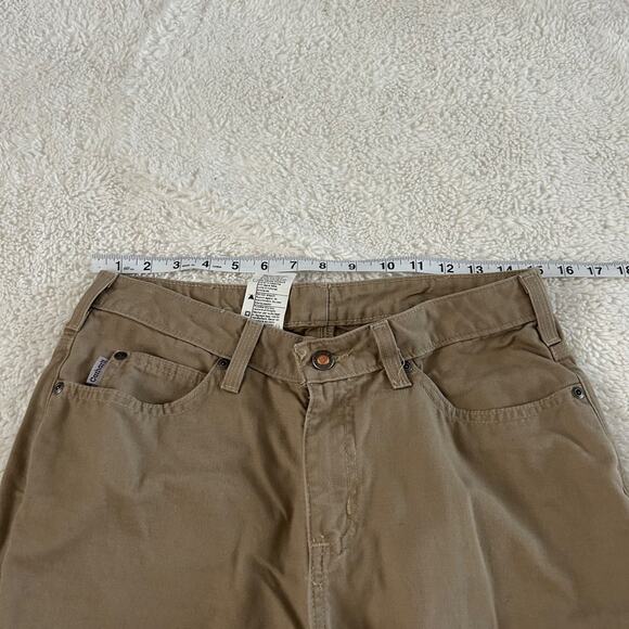 Carhartt Women's Biege Canvas Work Pants Size 6 30in Grunge Core 100% Cotton - Picture 5 of 7